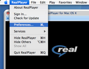Apple RealPlayer Preferences